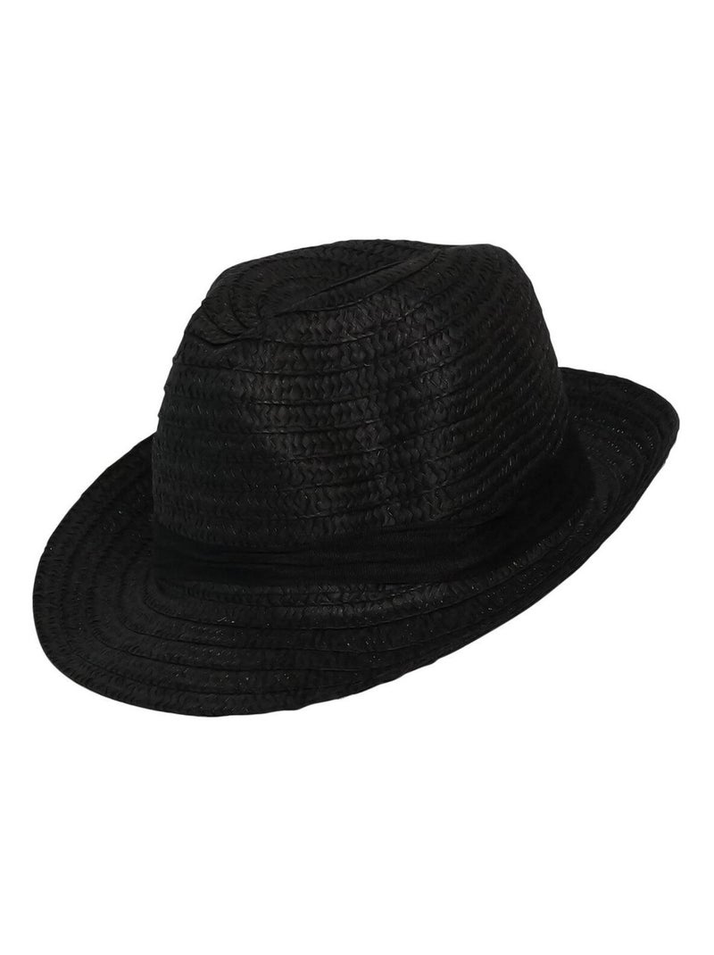 Chapeau trilby uni LIAM Noir - Kiabi