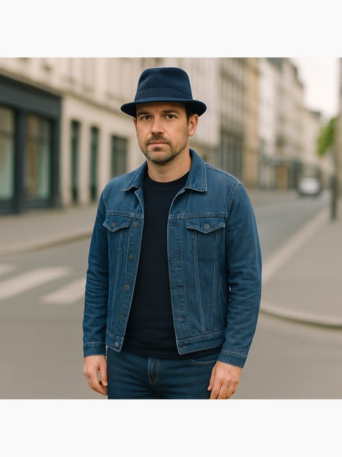 Chapeau trilby velours PAUL - Kiabi