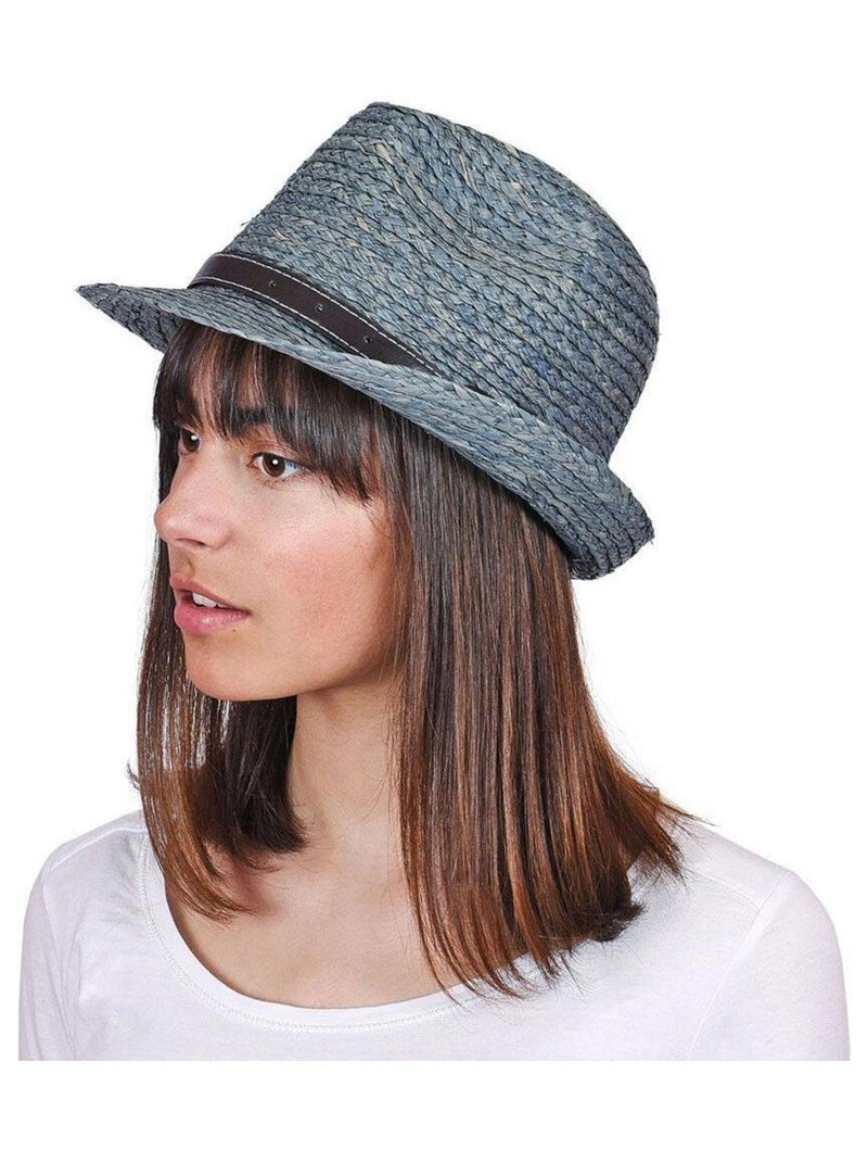 Chapeau trilby YVED Bleu - Kiabi