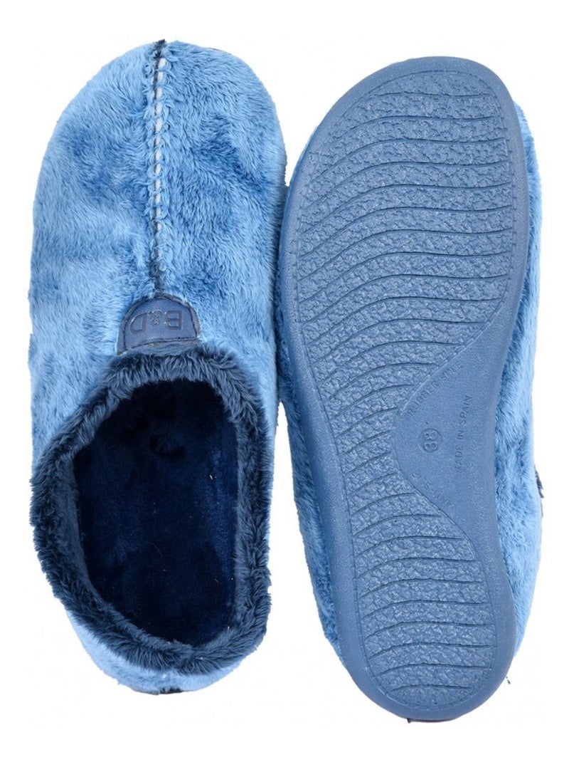 Charentaise Femme Pantoufle PREMIUM Bleu - Kiabi