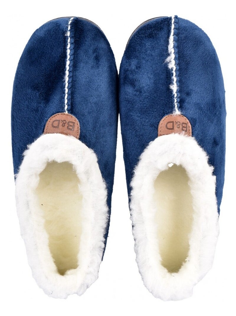 Charentaise Femme Pantoufle PREMIUM Bleu marine - Kiabi