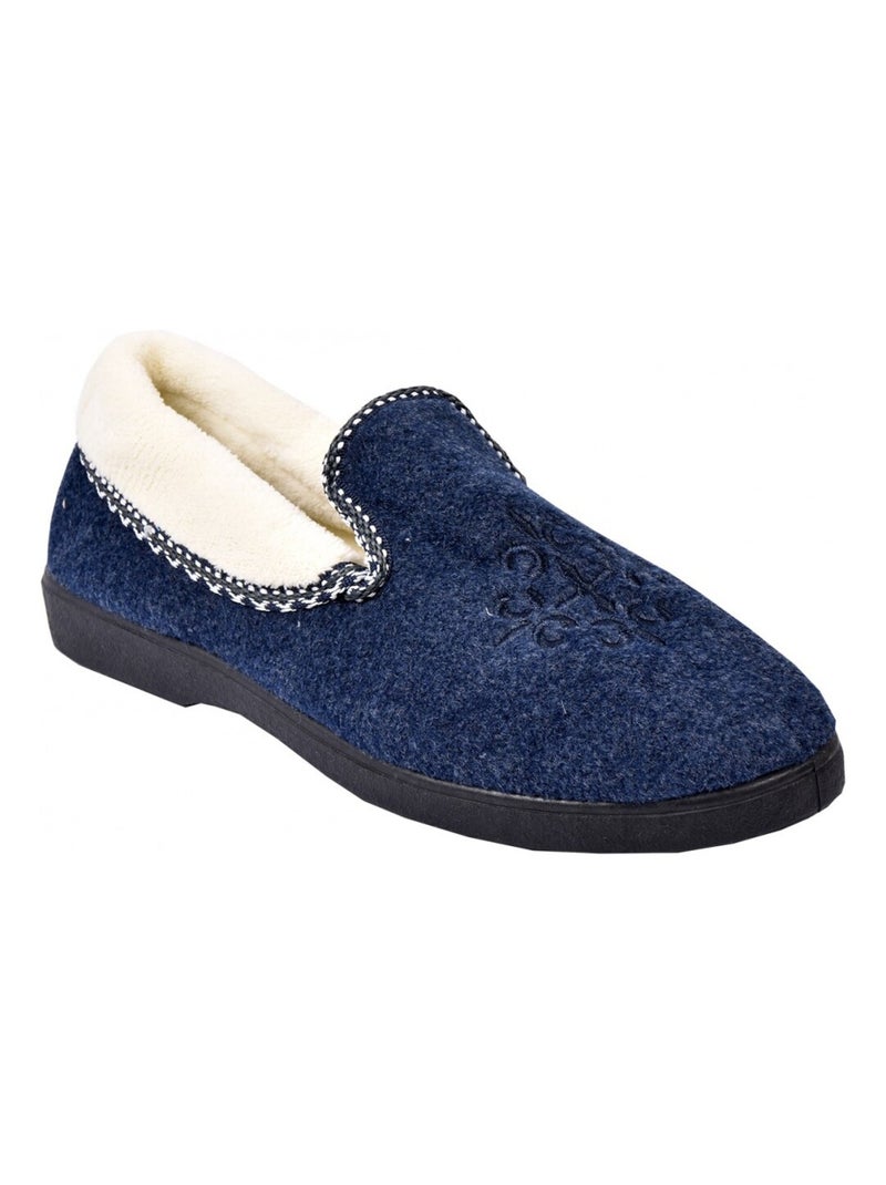 CHARENTAISE Femme Pantoufle PREMIUM Bleu marine - Kiabi