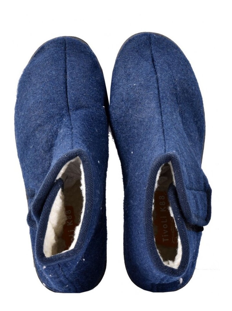 CHARENTAISE Femme Pantoufle PREMIUM Bleu marine - Kiabi