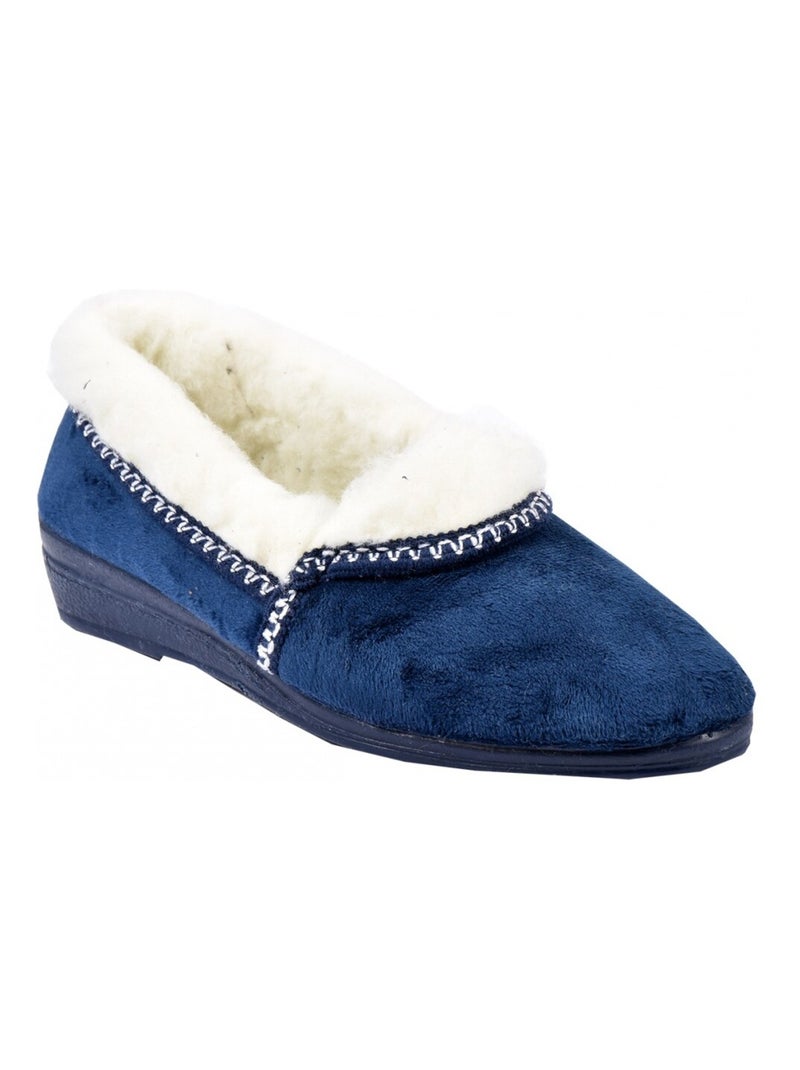 CHARENTAISE Femme Pantoufle PREMIUM Bleu marine - Kiabi