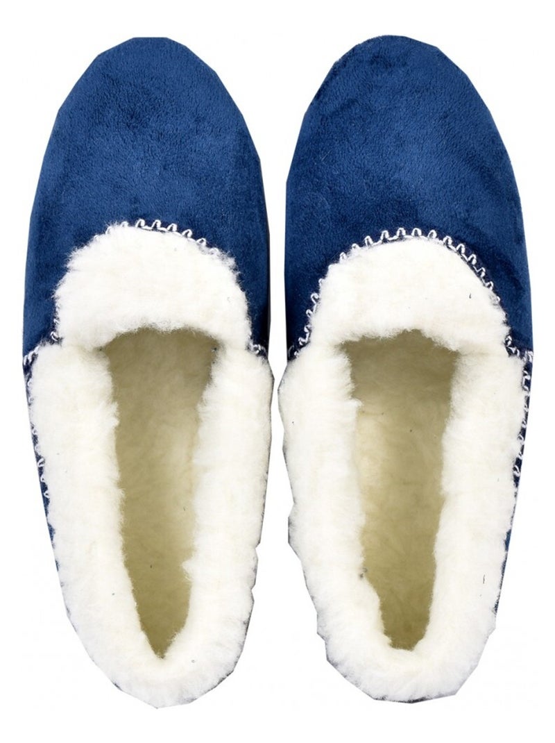 CHARENTAISE Femme Pantoufle PREMIUM Bleu marine - Kiabi