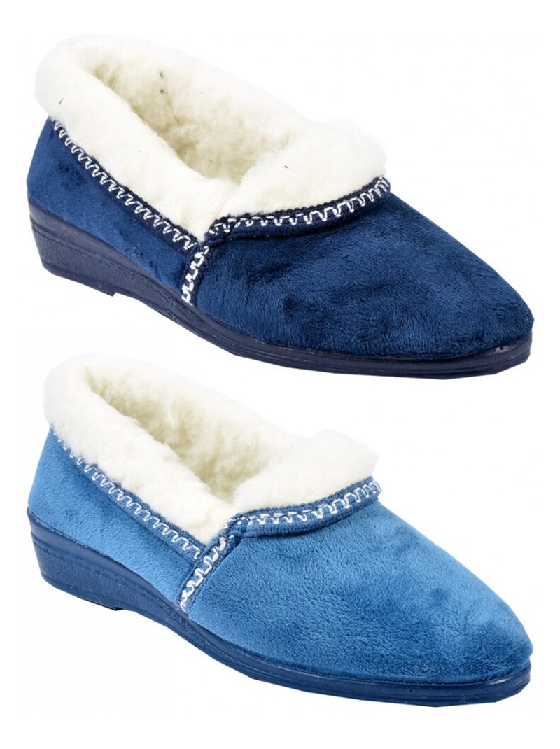 CHARENTAISE Femme Pantoufle PREMIUM Bleu marine - Kiabi