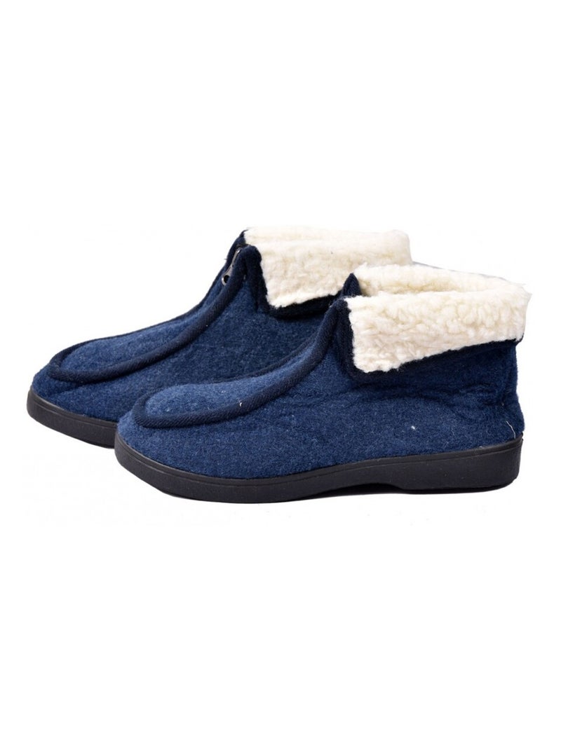 CHARENTAISE Femme Pantoufle PREMIUM Bleu marine - Kiabi