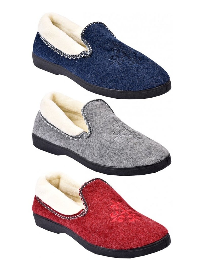 CHARENTAISE Femme Pantoufle PREMIUM Gris - Kiabi