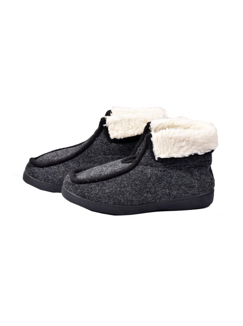 CHARENTAISE Femme Pantoufle PREMIUM Gris - Kiabi
