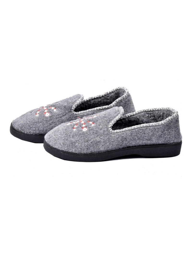 CHARENTAISE Femme Pantoufle PREMIUM Gris - Kiabi