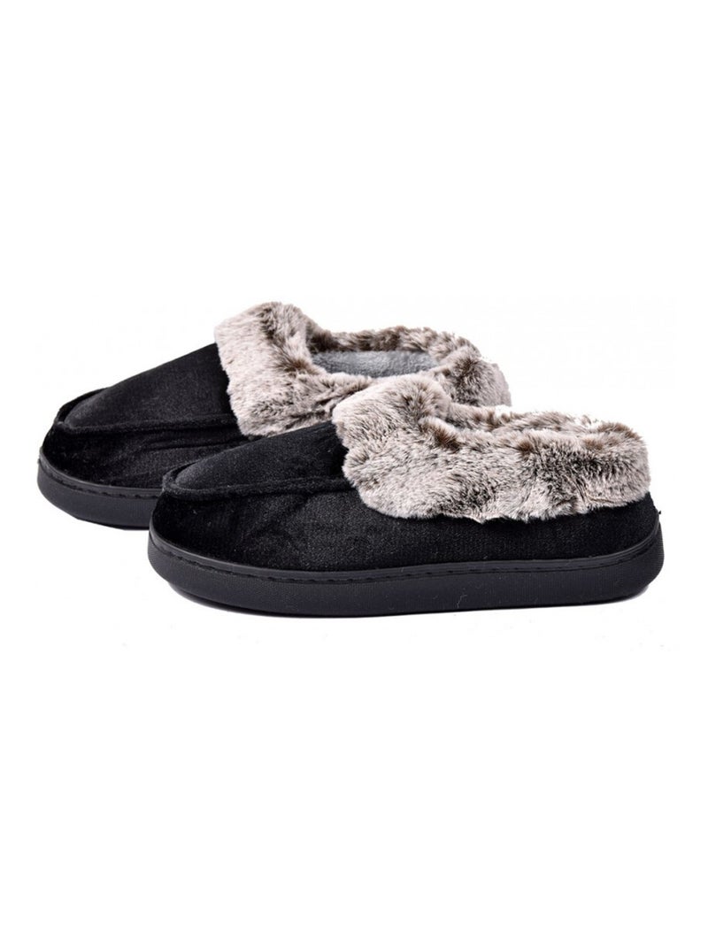 CHARENTAISE Femme Pantoufle PREMIUM Noir - Kiabi