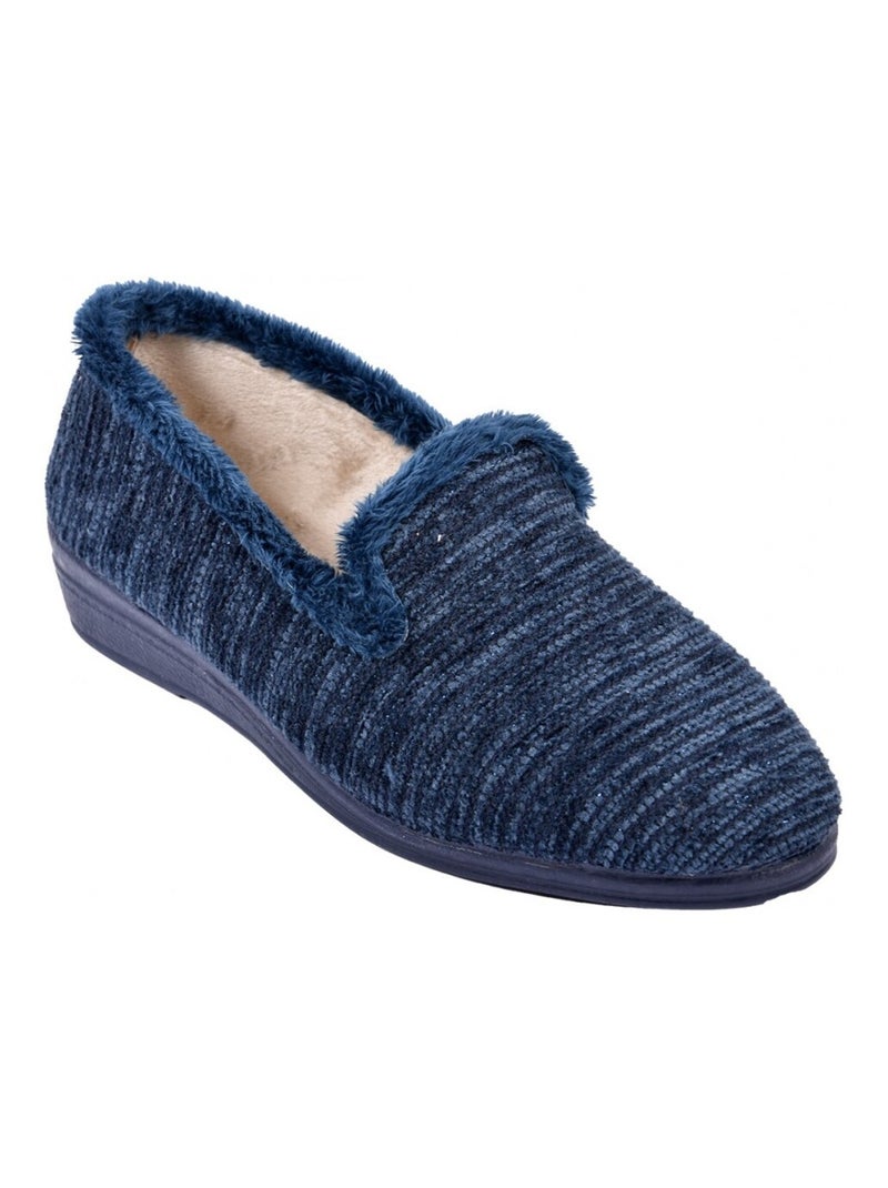 Charentaise Femme PREMIUM FANTAISIE Bleu marine - Kiabi