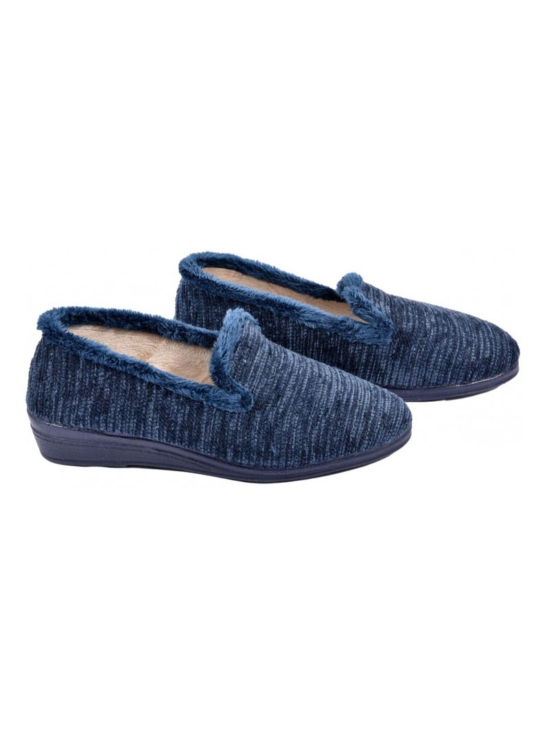 Charentaise Femme PREMIUM FANTAISIE Bleu marine - Kiabi