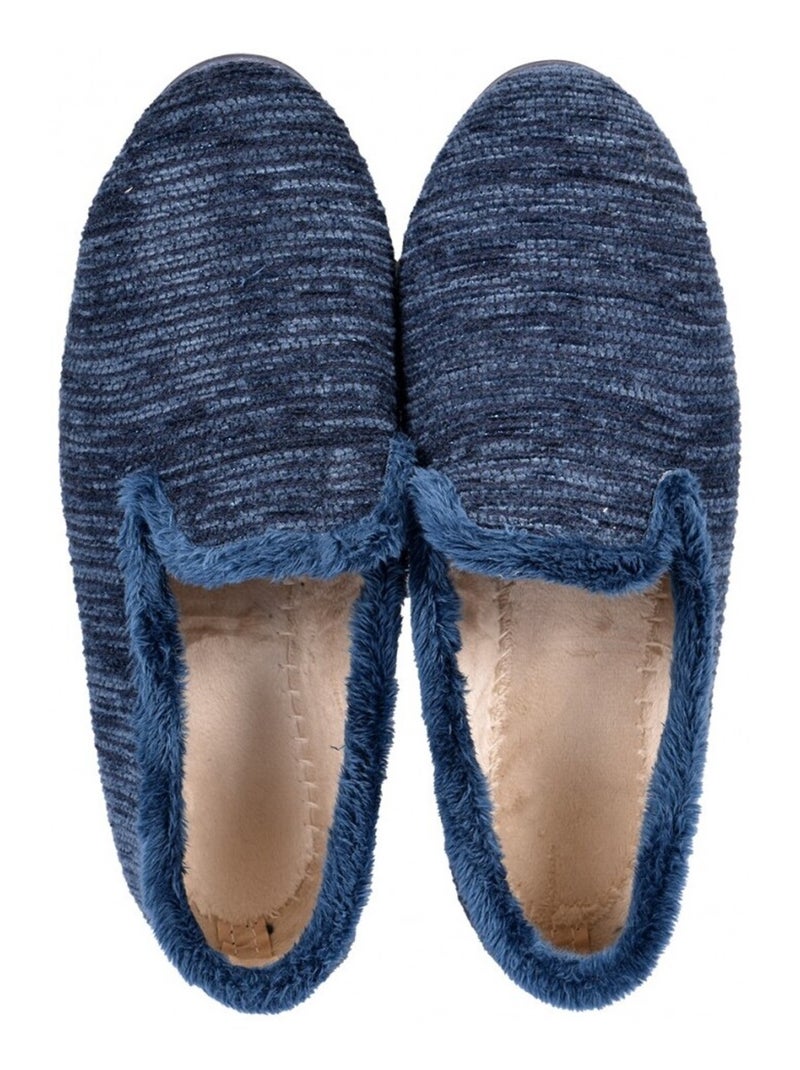 Charentaise Femme PREMIUM FANTAISIE Bleu marine - Kiabi
