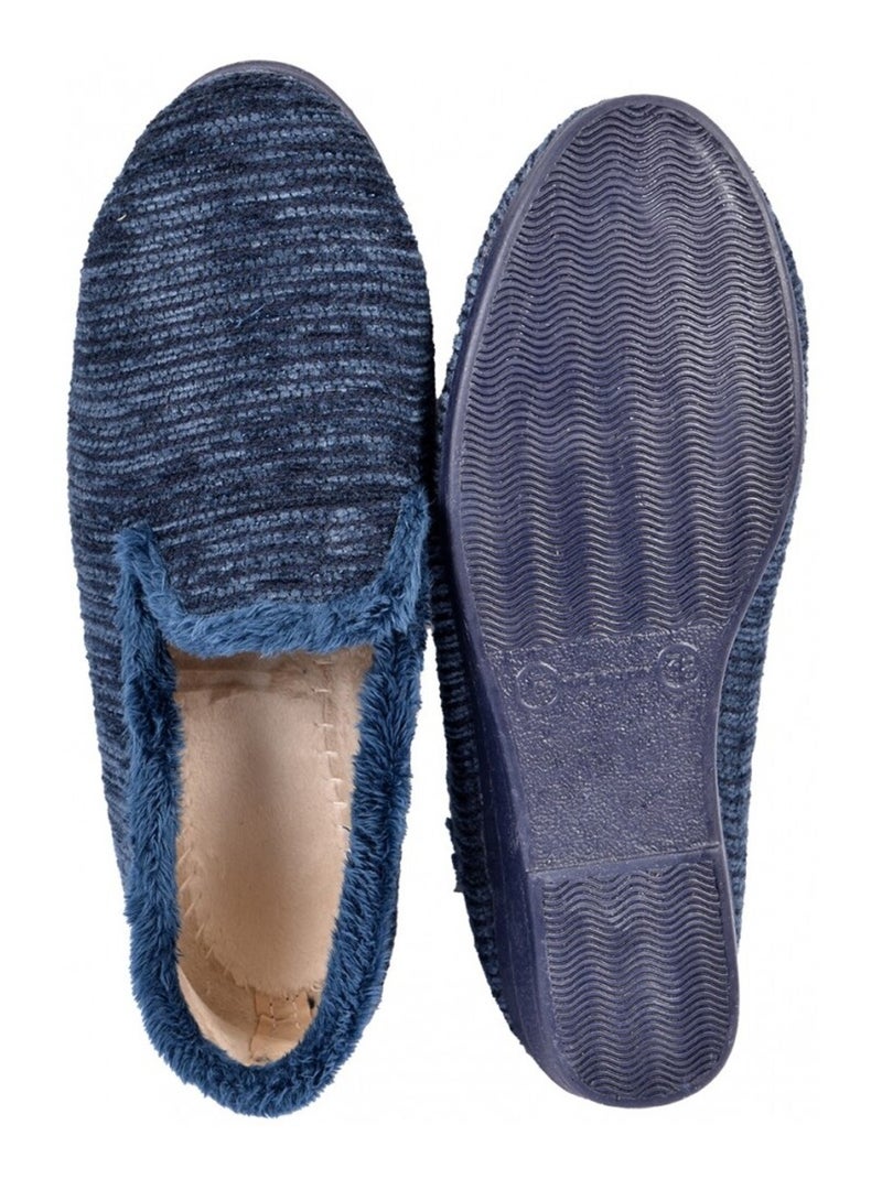 Charentaise Femme PREMIUM FANTAISIE Bleu marine - Kiabi