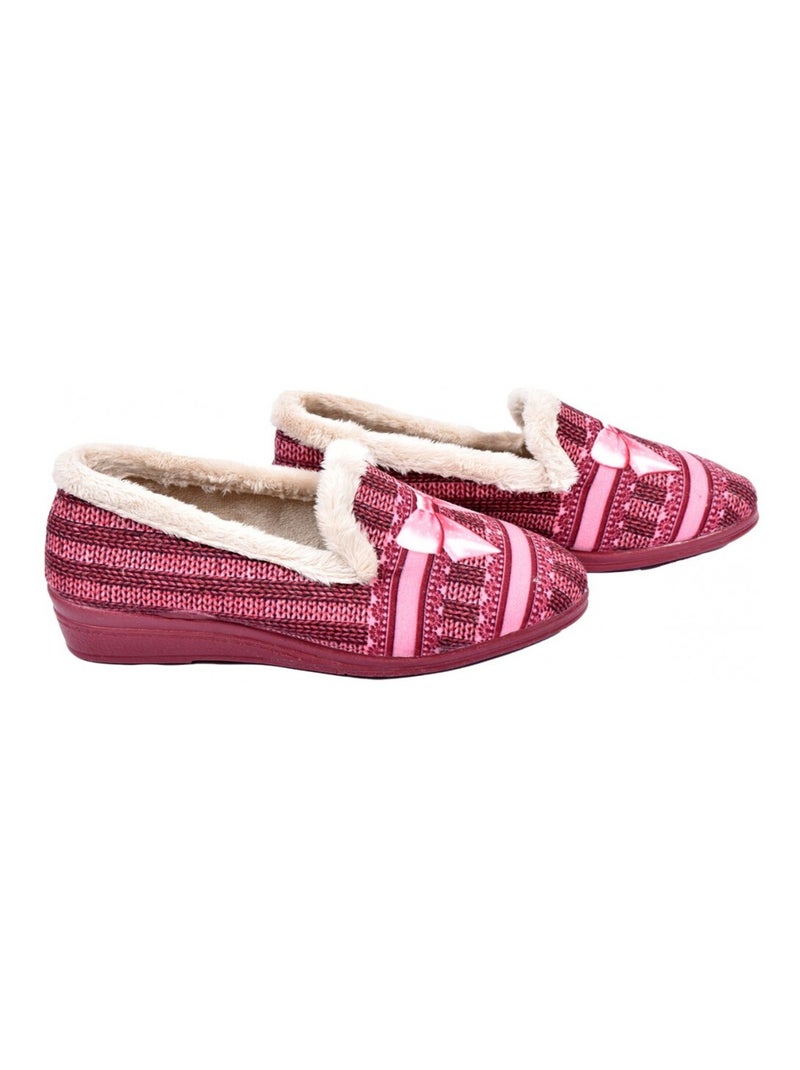 Charentaise Femme PREMIUM FANTAISIE Bordeaux - Kiabi