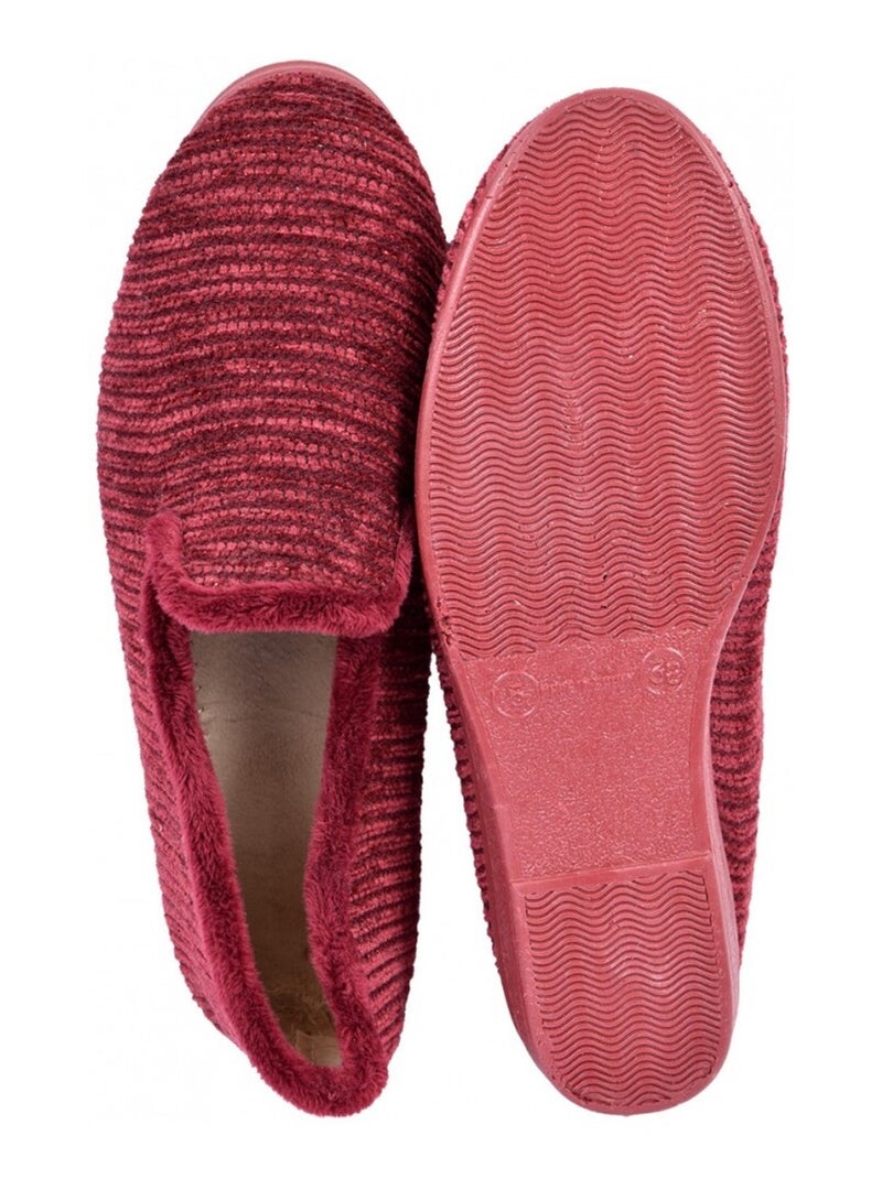 Charentaise Femme PREMIUM FANTAISIE Bordeaux - Kiabi