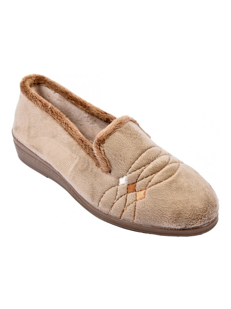 Charentaise Femme PREMIUM FANTAISIE Taupe - Kiabi