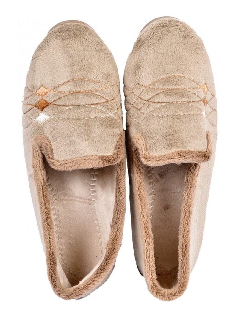 Charentaise Femme PREMIUM FANTAISIE Taupe - Kiabi