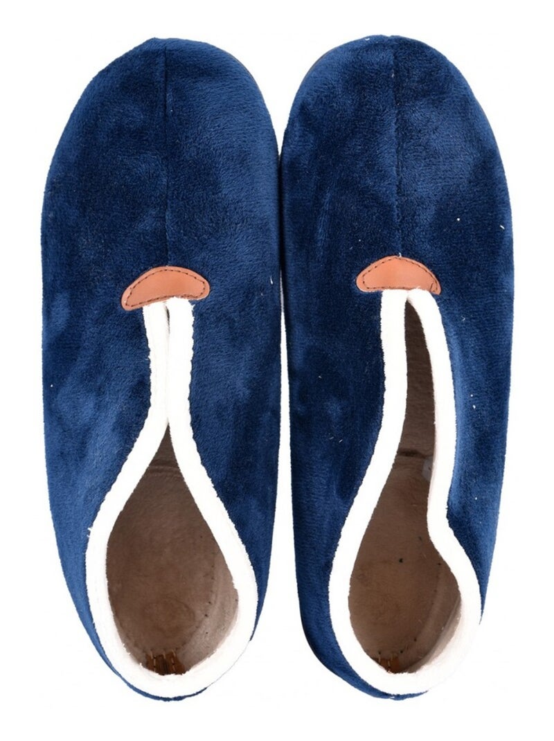 Charentaise Femme PREMIUM MONTANTE Bleu marine - Kiabi