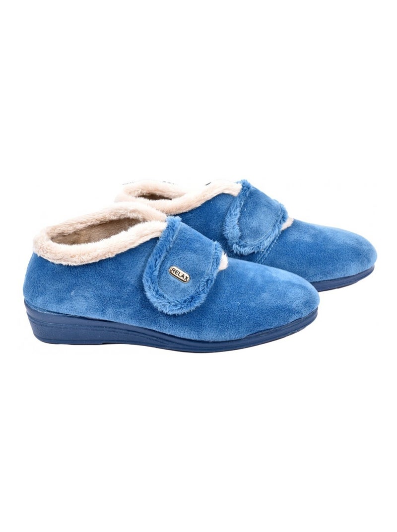 Charentaise Femme PREMIUM SCRATCH Bleu - Kiabi