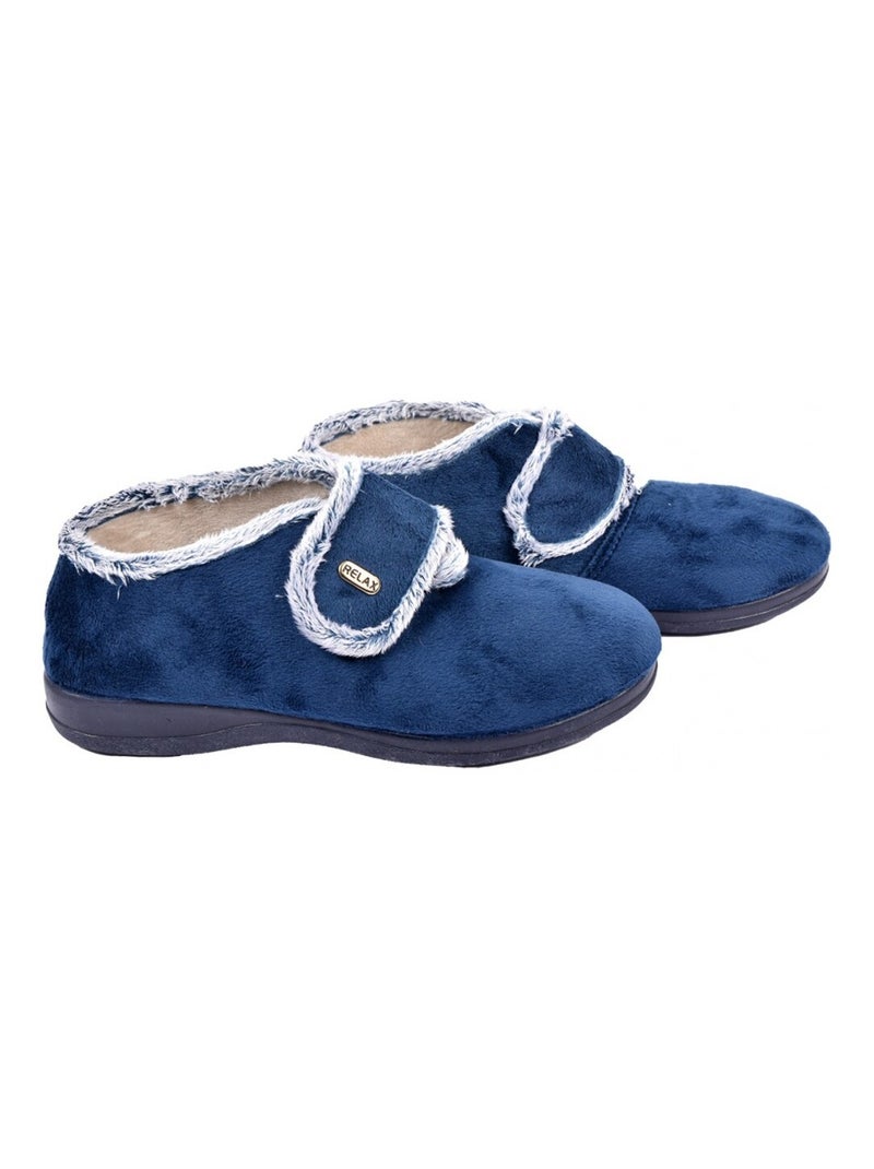 Charentaise Femme PREMIUM SCRATCH Bleu marine - Kiabi