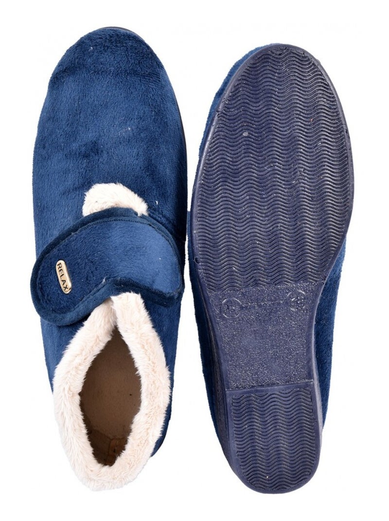 Charentaise Femme PREMIUM SCRATCH Bleu marine - Kiabi