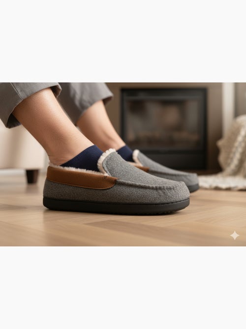 Charentaise fourrée homme Pantoufle PREMIUM MU9733 - Kiabi