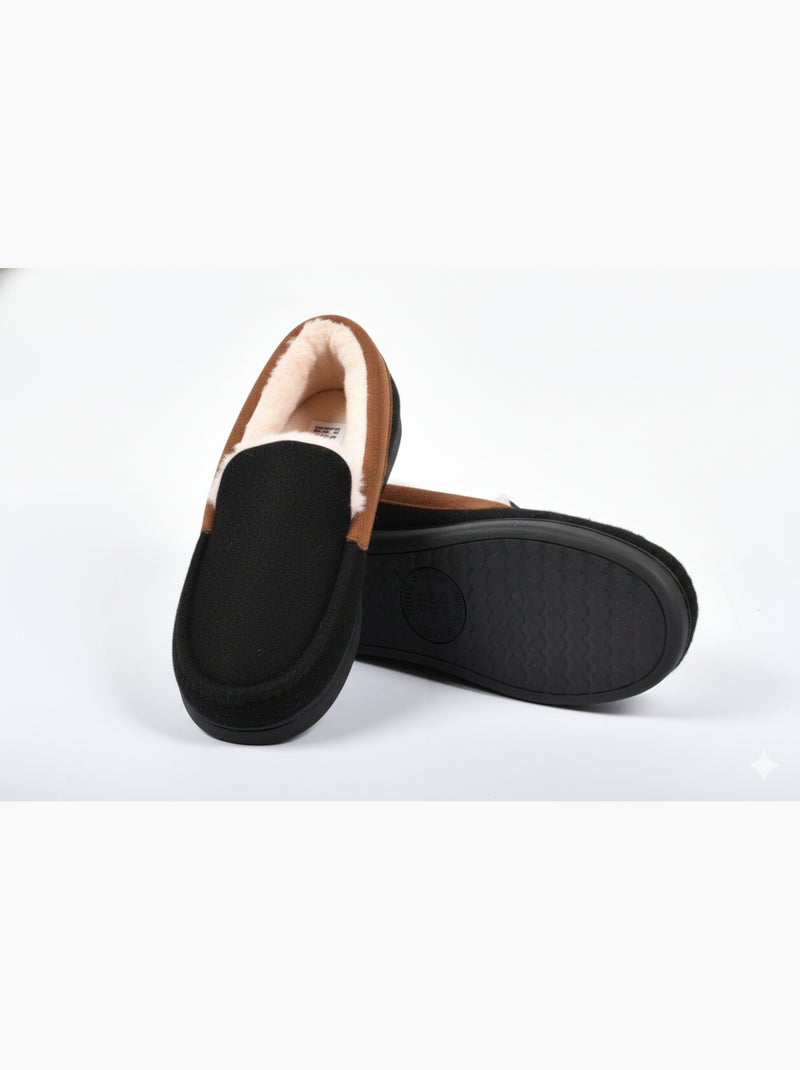 Charentaise fourrée homme Pantoufle PREMIUM MU9733 Noir - Kiabi