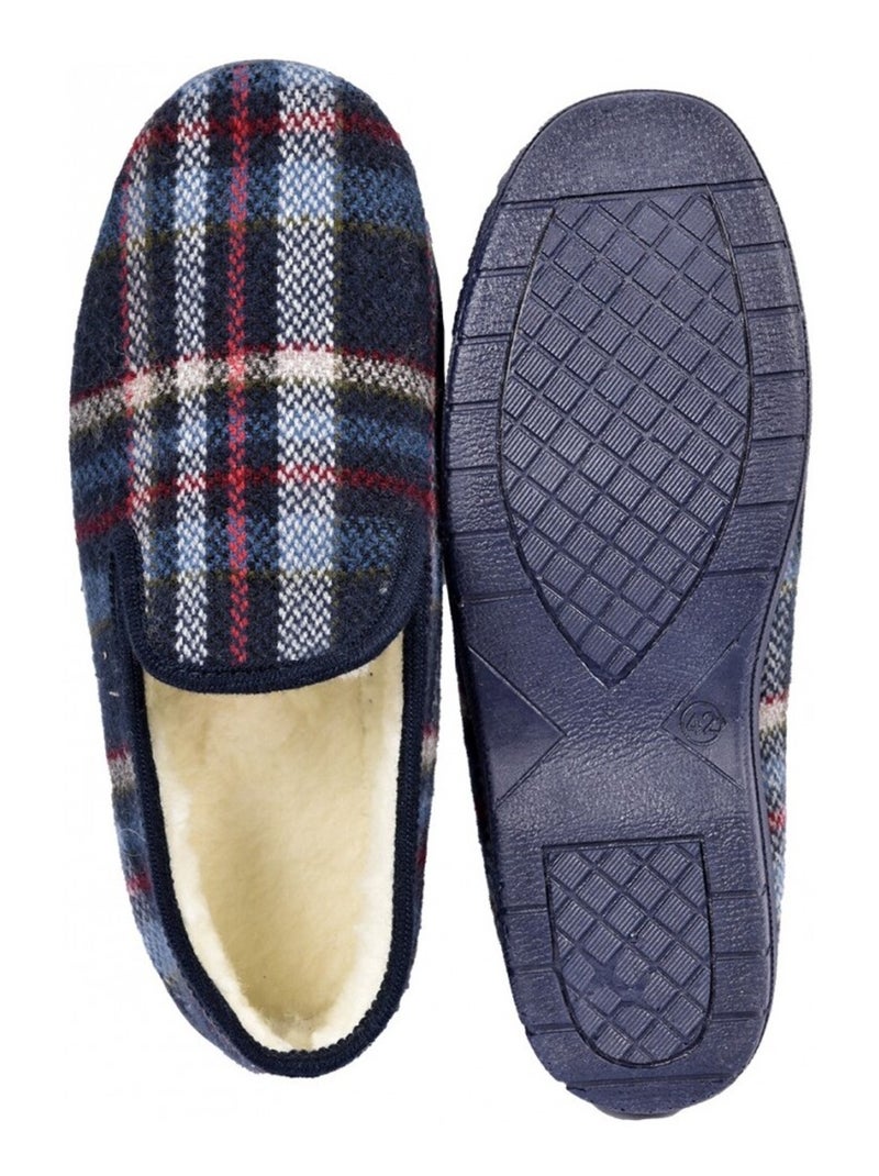 CHARENTAISE Homme Pantoufle FOURREE Bleu marine - Kiabi