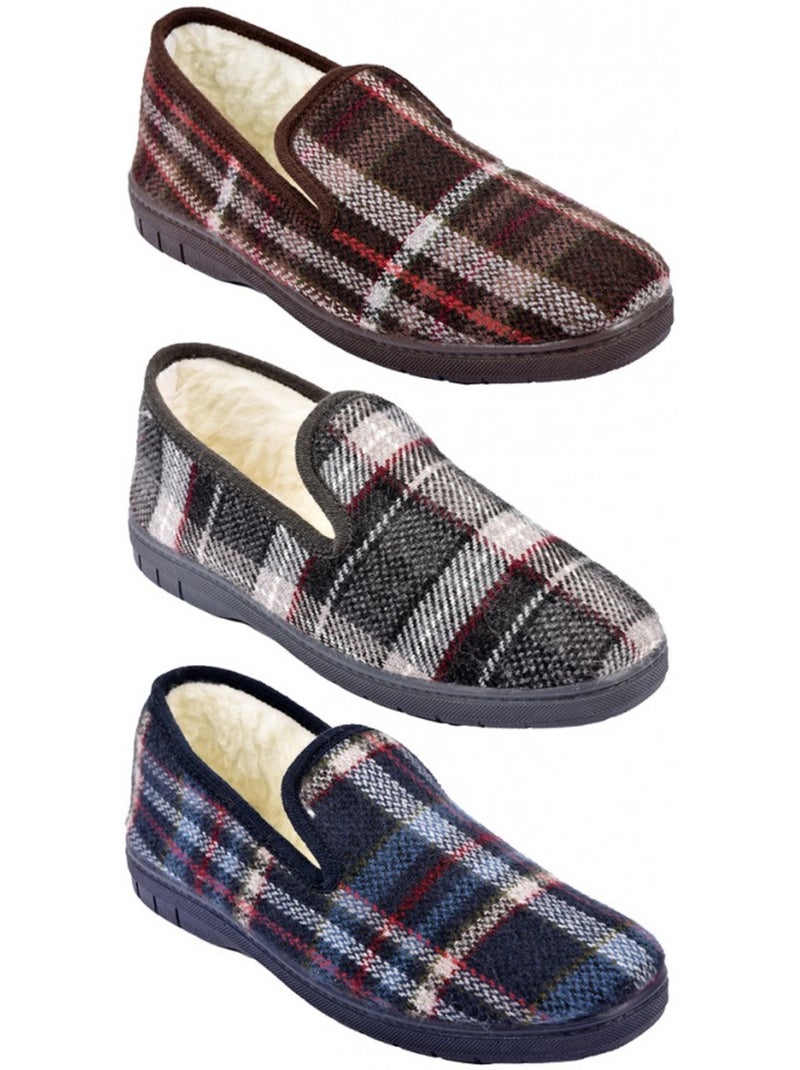 CHARENTAISE Homme Pantoufle FOURREE Bleu marine - Kiabi
