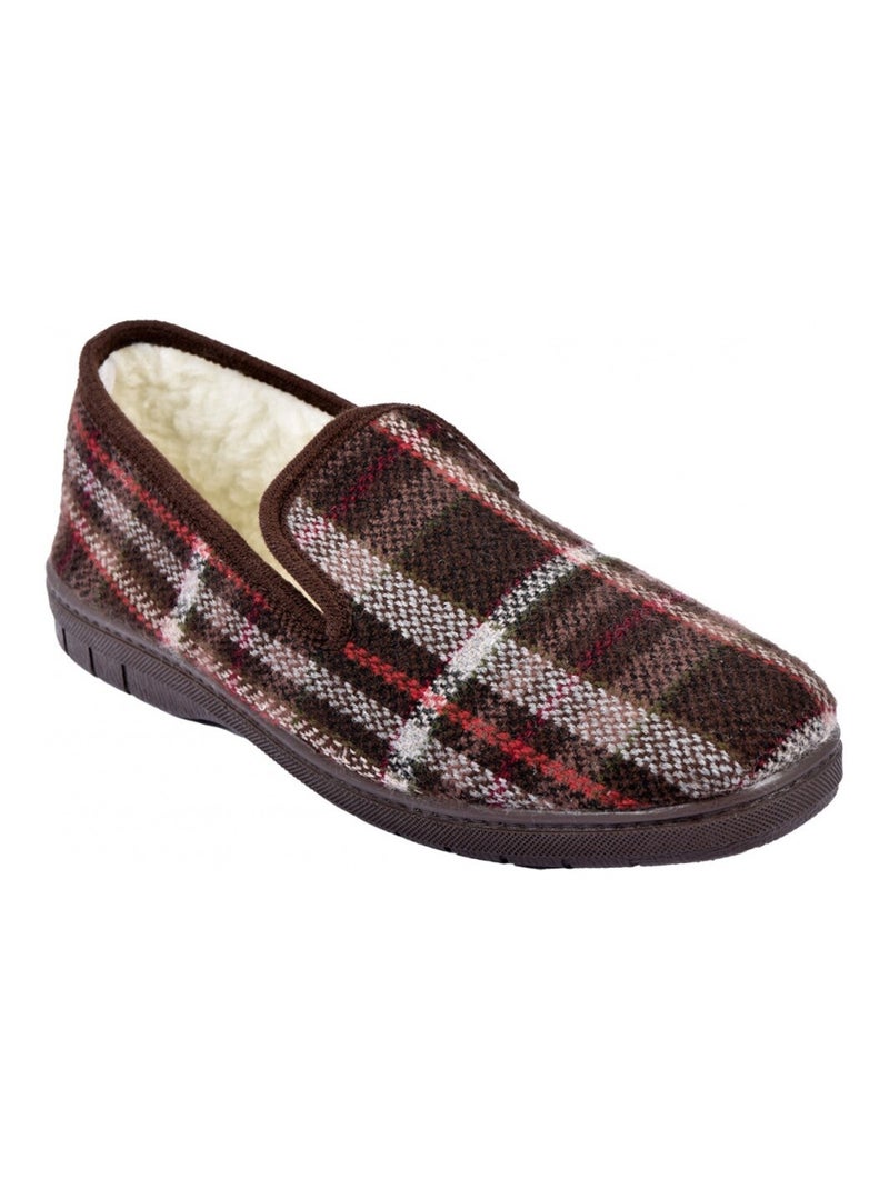 CHARENTAISE Homme Pantoufle FOURREE Marron - Kiabi