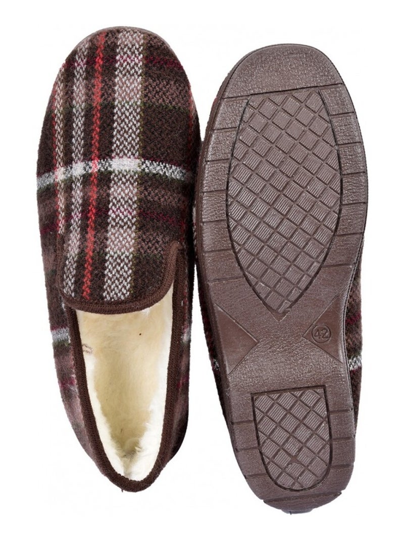 CHARENTAISE Homme Pantoufle FOURREE Marron - Kiabi