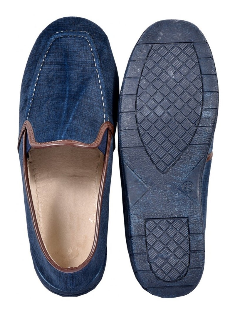 CHARENTAISE Homme Pantoufle PREMIUM Bleu marine - Kiabi