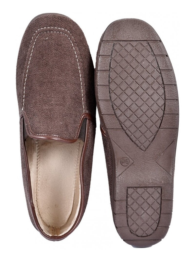 CHARENTAISE Homme Pantoufle PREMIUM Marron - Kiabi