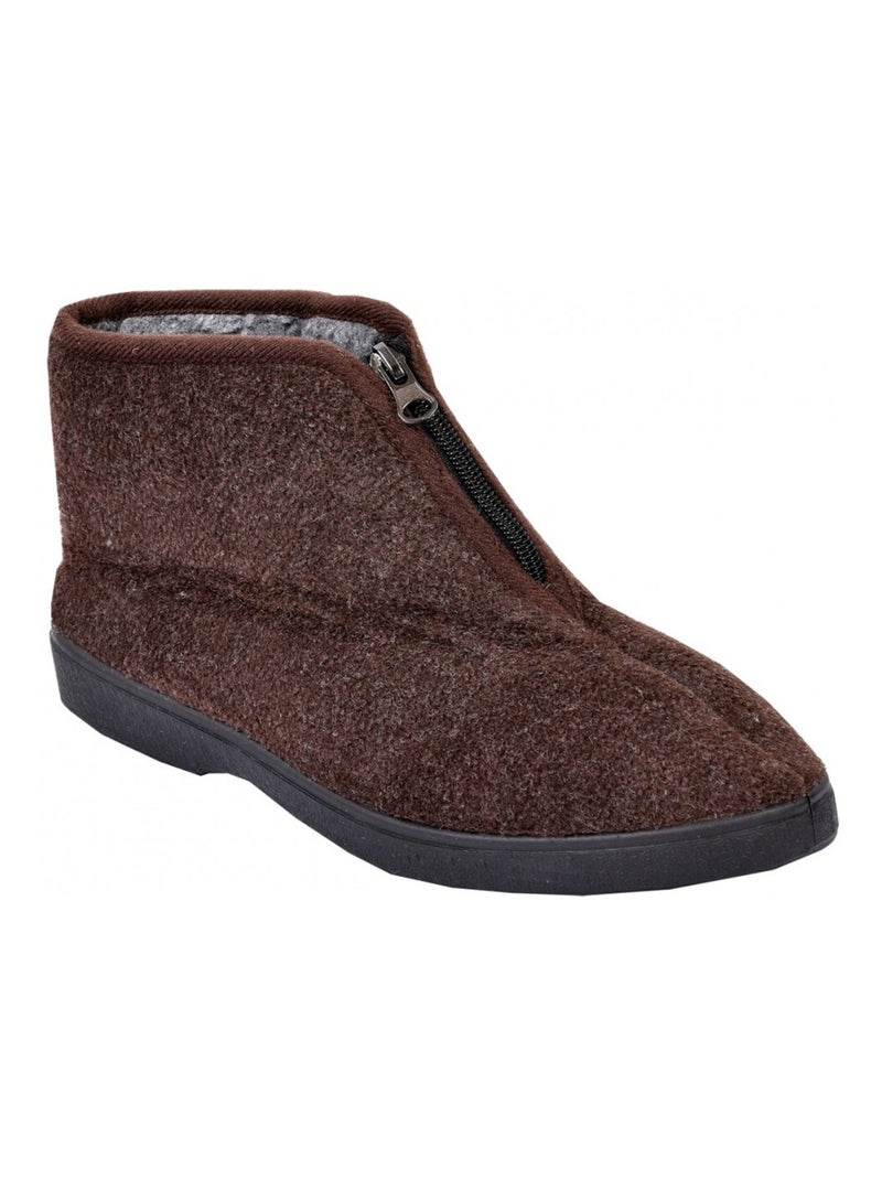 CHARENTAISE Homme Pantoufle PREMIUM Marron - Kiabi