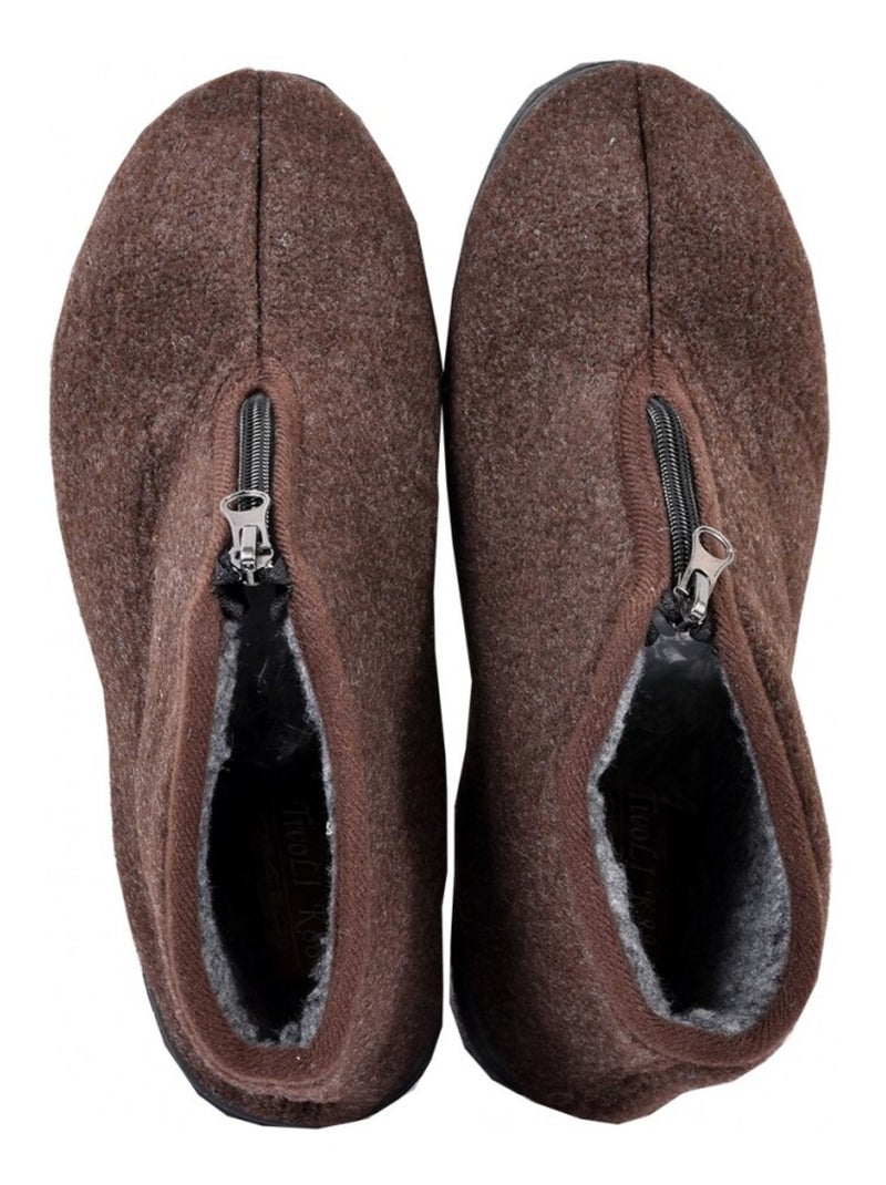 CHARENTAISE Homme Pantoufle PREMIUM Marron - Kiabi