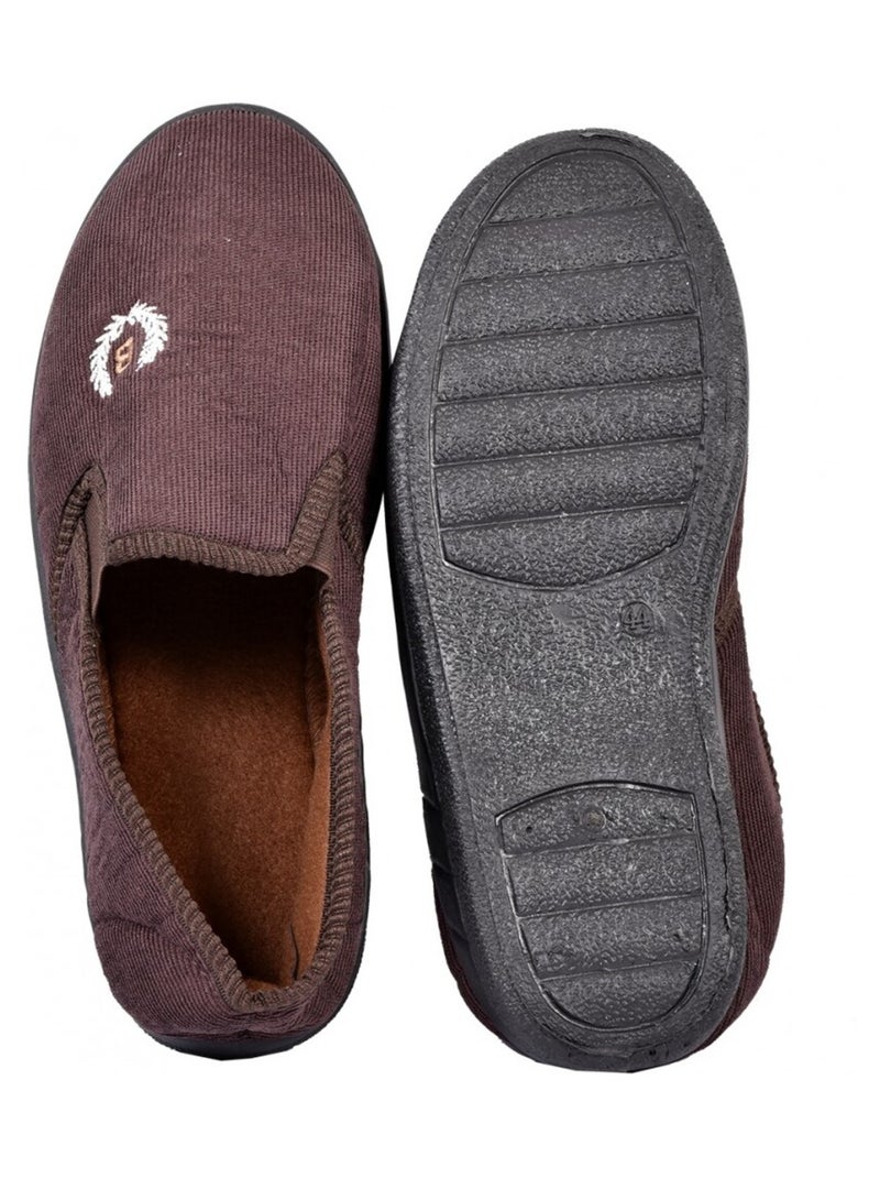 CHARENTAISE Homme Pantoufle PREMIUM Marron - Kiabi