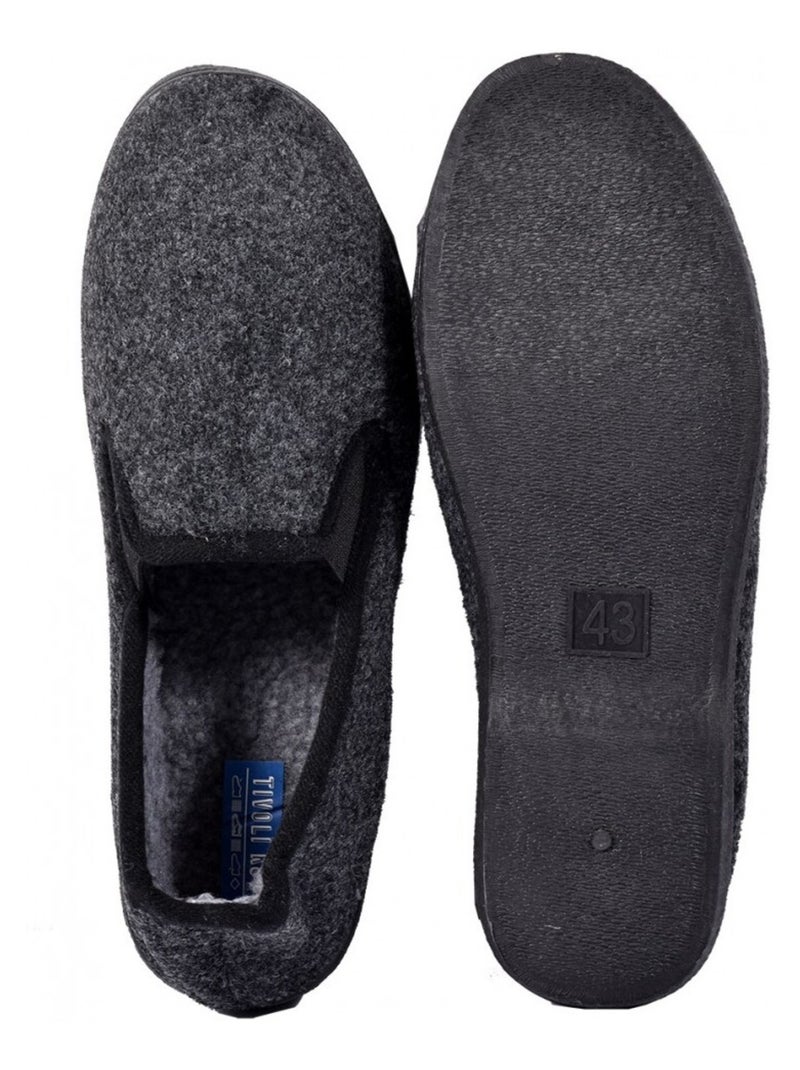 CHARENTAISE Homme Pantoufle PREMIUM Noir - Kiabi