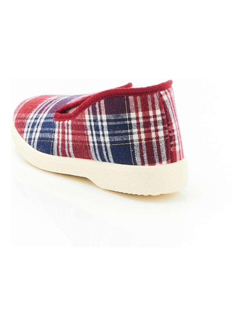 Charentaises carreaux ou unies Thermolactyl - Damart Rouge - Kiabi