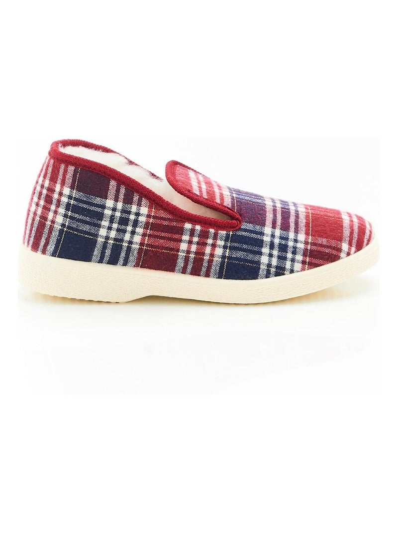 Charentaises carreaux ou unies Thermolactyl - Damart Rouge - Kiabi