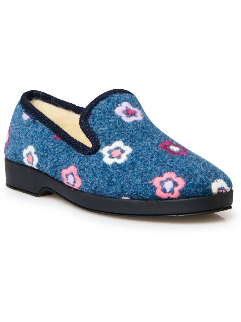 Charentaises fourrées laine - PEDICONFORT Bleu Multicolore - Kiabi
