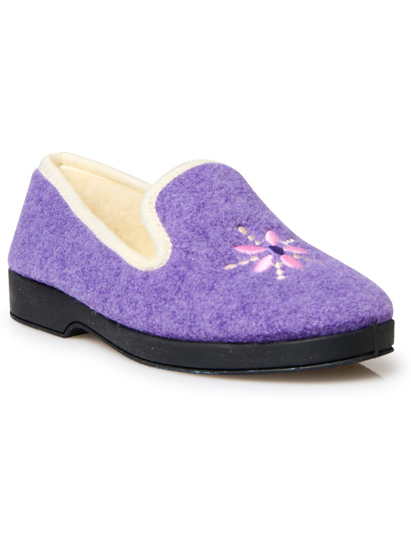 Charentaises fourrées laine - PEDICONFORT Violet - Kiabi