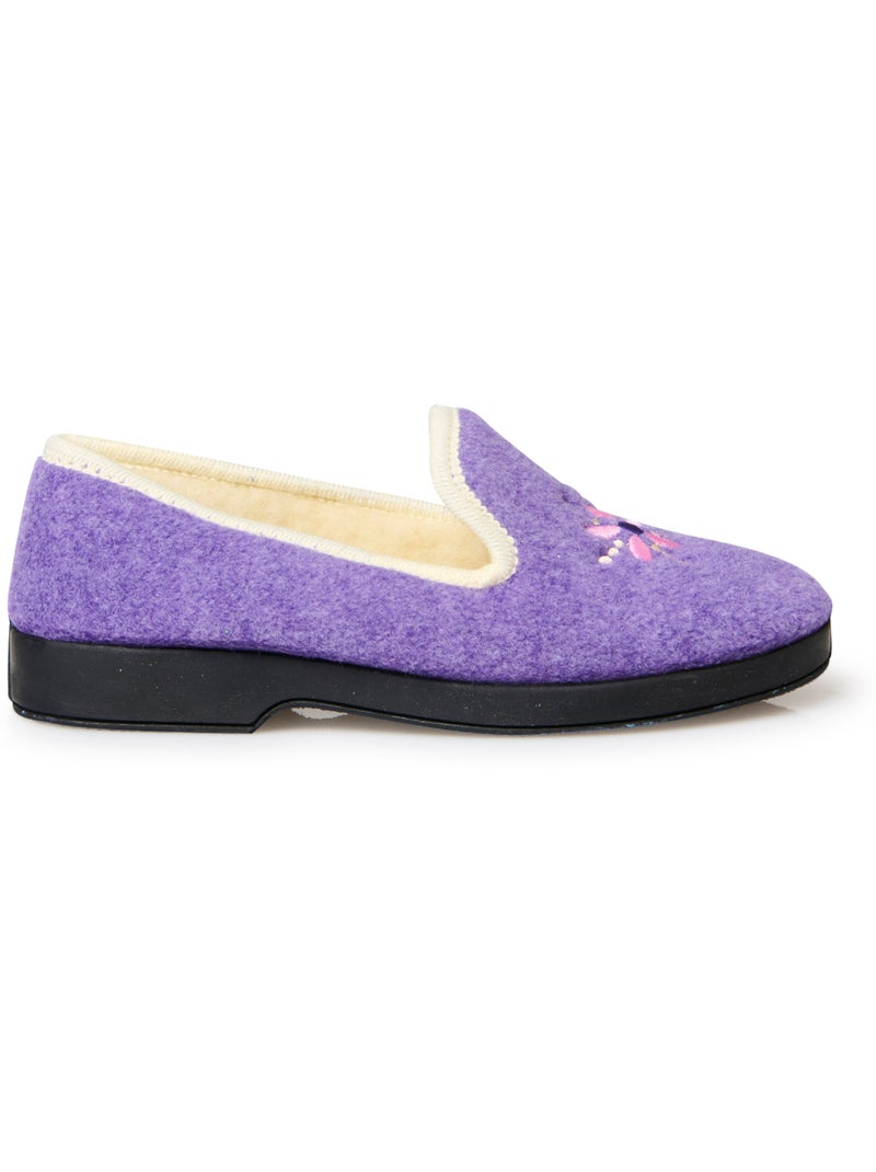 Charentaises fourrées laine - PEDICONFORT Violet - Kiabi