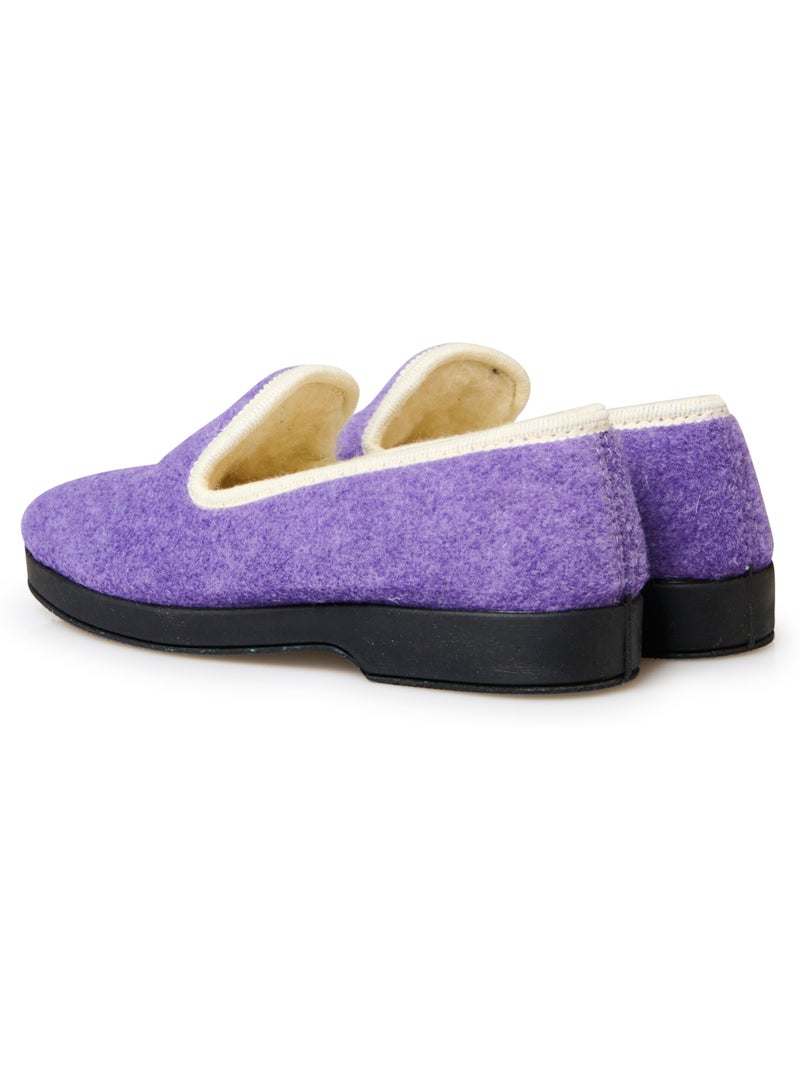 Charentaises fourrées laine - PEDICONFORT Violet - Kiabi