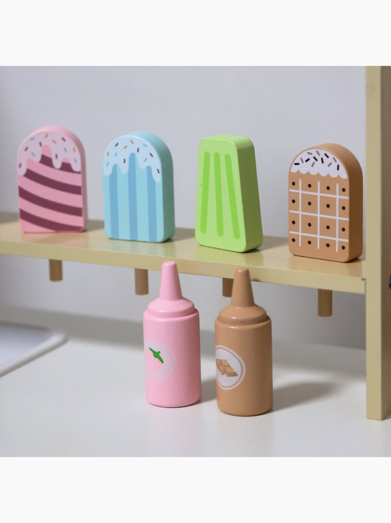 Chariot à glaces en bois avec accessoires Mamabrum Gris - Kiabi