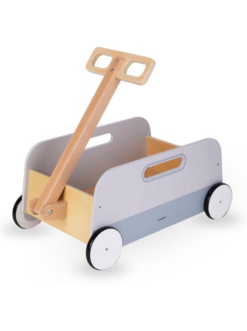 Chariot à Jouets en Bois Enfant avec Poignée à Tirer - Remorque de Rangement et de Promenade - Kiabi Chariot à Jouets en Bois Enfant avec Poignée à Tirer - Remorque de Rangement et de Promenade - Kiabi