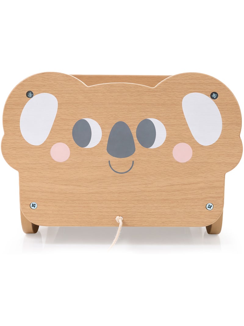 Chariot a tirer bois enfant 30x26cm coffre jouets koala mamabrum N/A - Kiabi