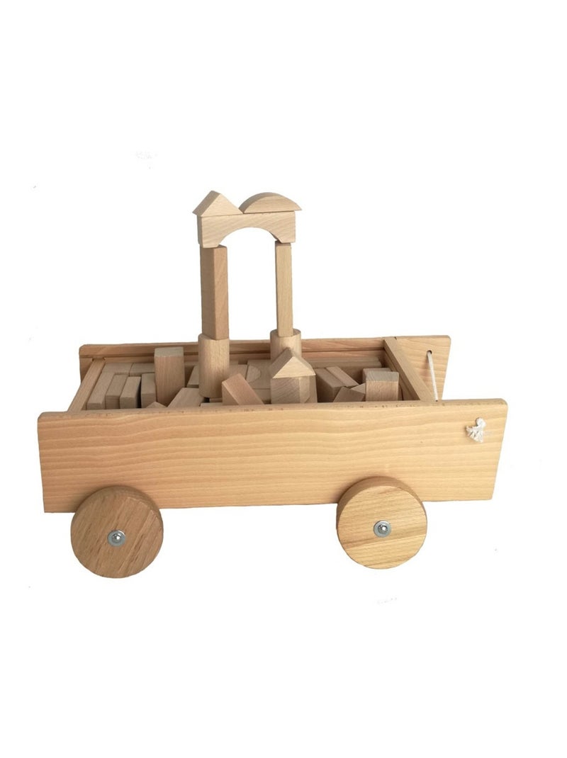 Chariot avec blocs en bois Beige - Kiabi