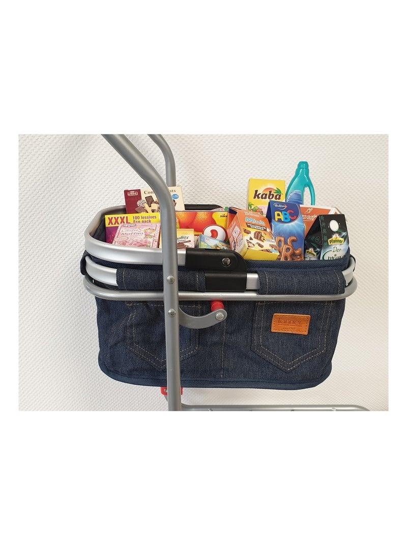 Chariot avec panier en jeans et 40 miniatures Multicolore - Kiabi